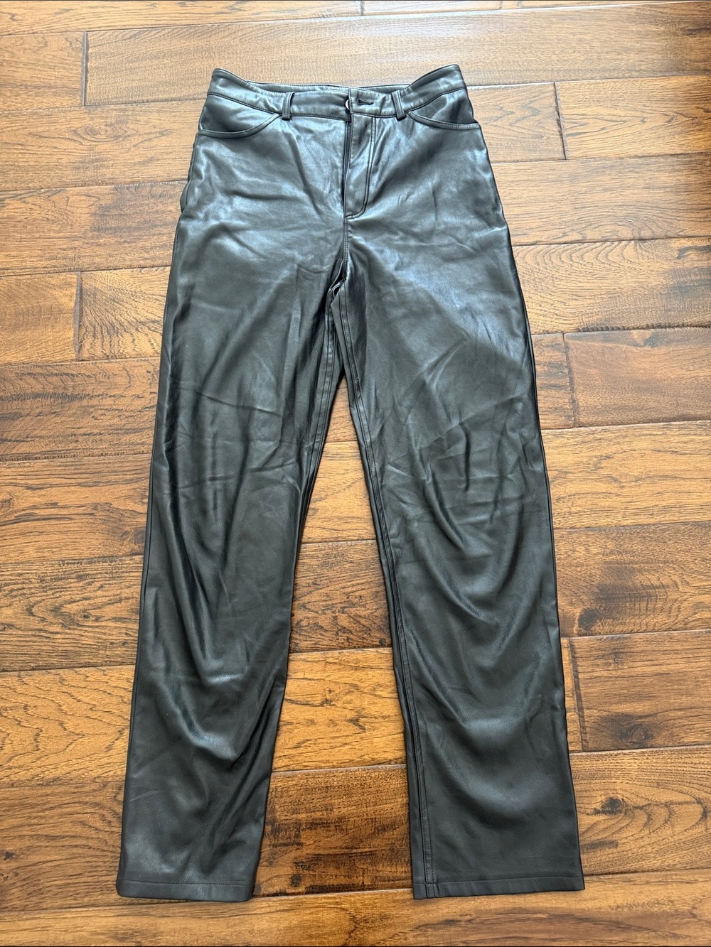 Faux leather pants